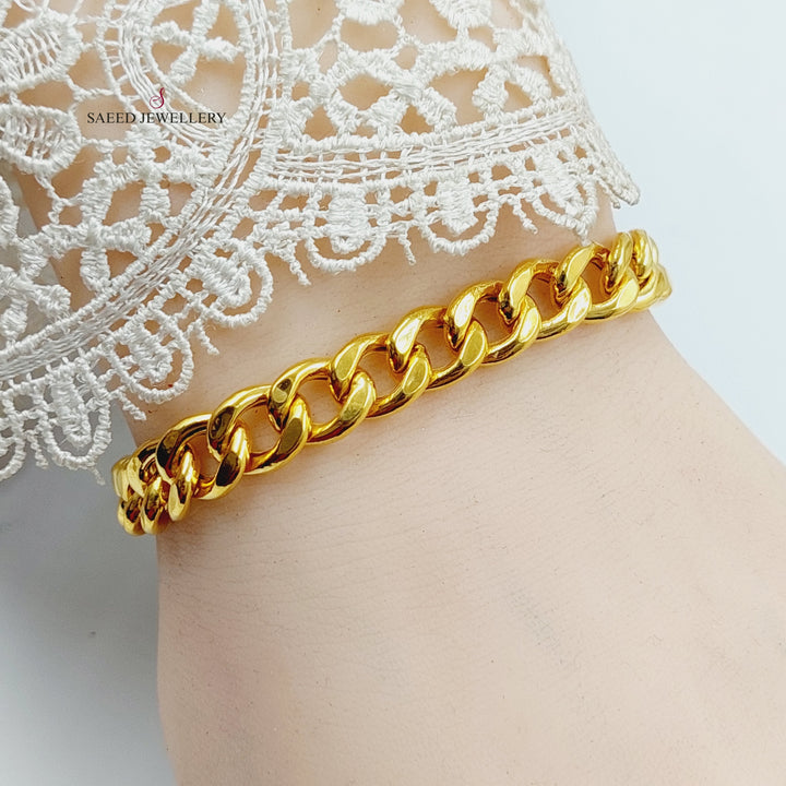 Cuban Links Bracelet  Made Of 21K Yellow Gold by Saeed Jewelry-29781