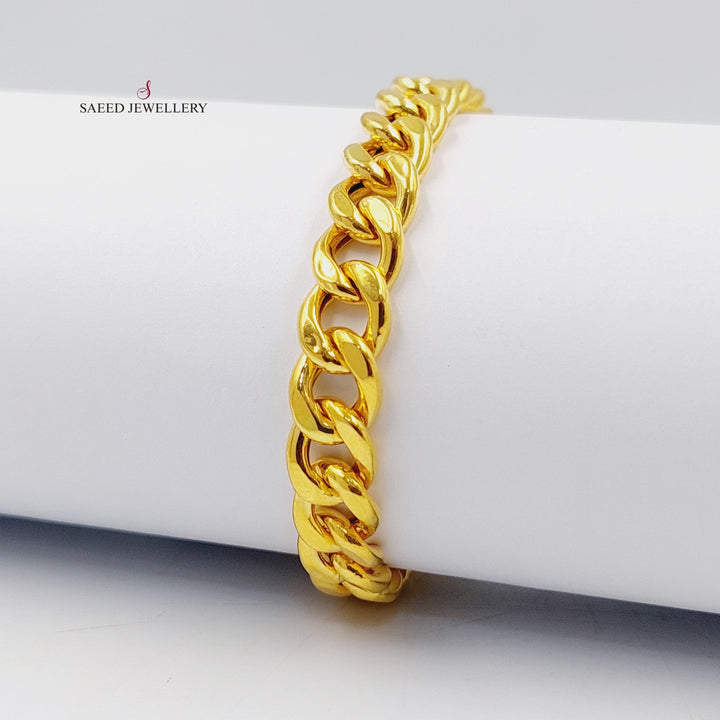 Cuban Links Bracelet  Made Of 21K Yellow Gold by Saeed Jewelry-29781