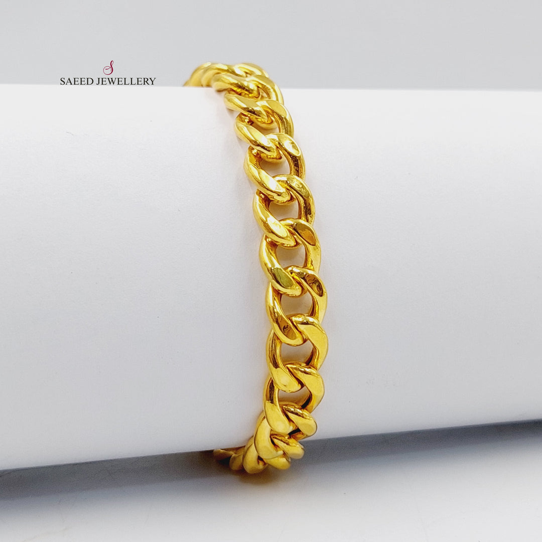Cuban Links Bracelet  Made Of 21K Yellow Gold by Saeed Jewelry-29781