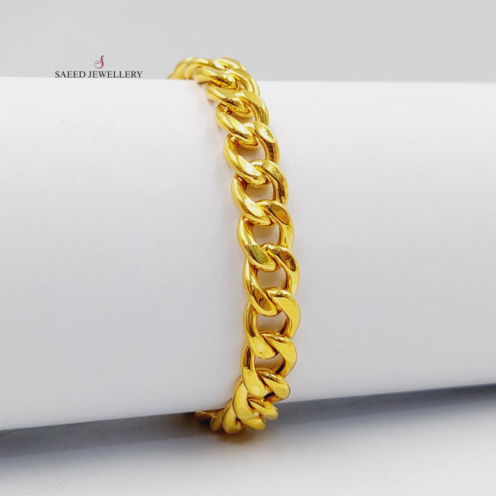 Cuban Links Bracelet  Made Of 21K Yellow Gold by Saeed Jewelry-29781