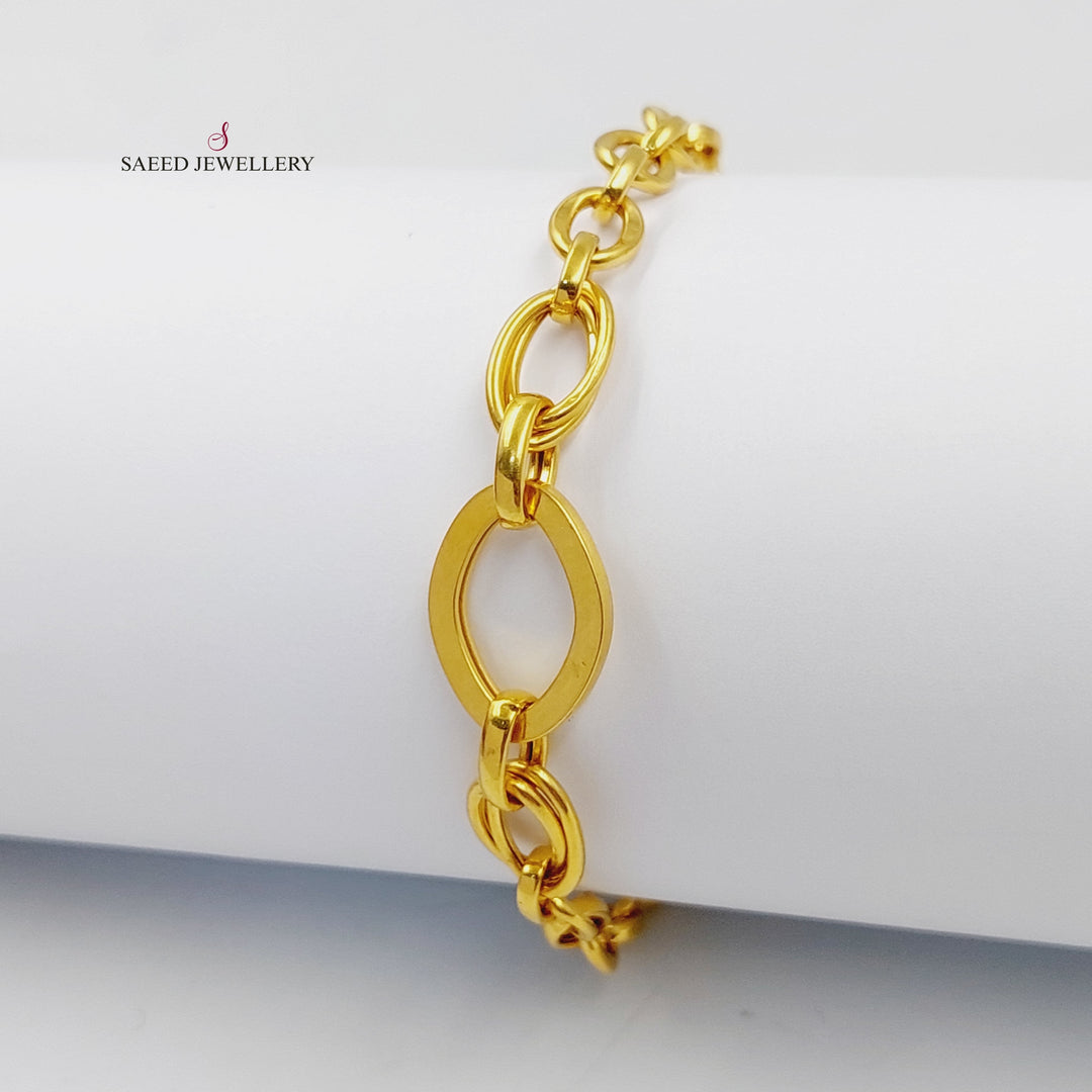 Cuban Links Bracelet  Made Of 21K Yellow Gold by Saeed Jewelry-30305