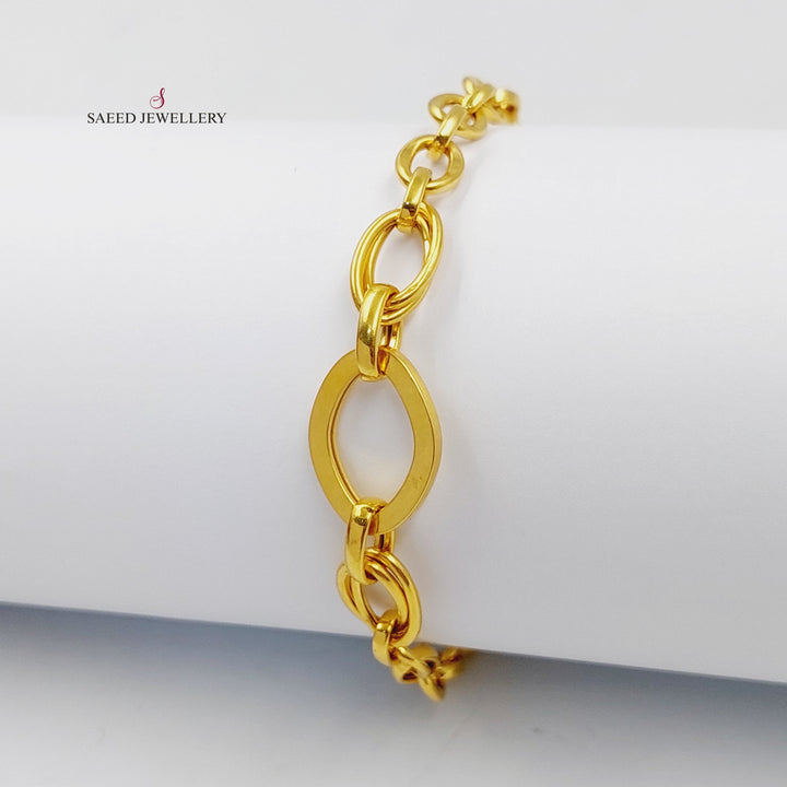 Cuban Links Bracelet  Made Of 21K Yellow Gold by Saeed Jewelry-30305