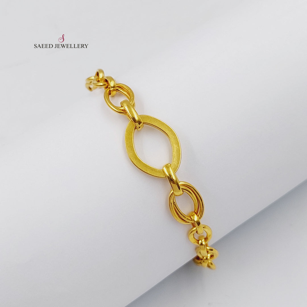 Cuban Links Bracelet  Made Of 21K Yellow Gold by Saeed Jewelry-30305