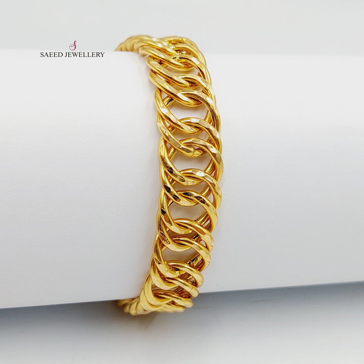 Cuban Links Bracelet  Made of 21K Yellow Gold by Saeed Jewelry-30794