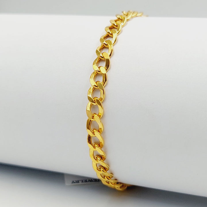 Cuban Links Bracelet  Made of 21K Yellow Gold by Saeed Jewelry-30910