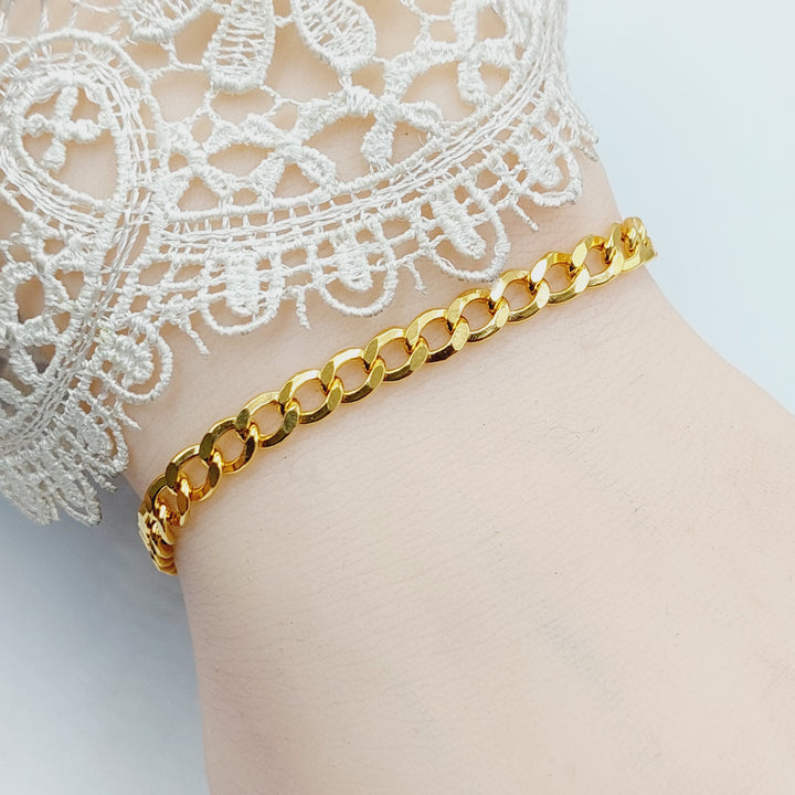 Cuban Links Bracelet  Made of 21K Yellow Gold by Saeed Jewelry-30910