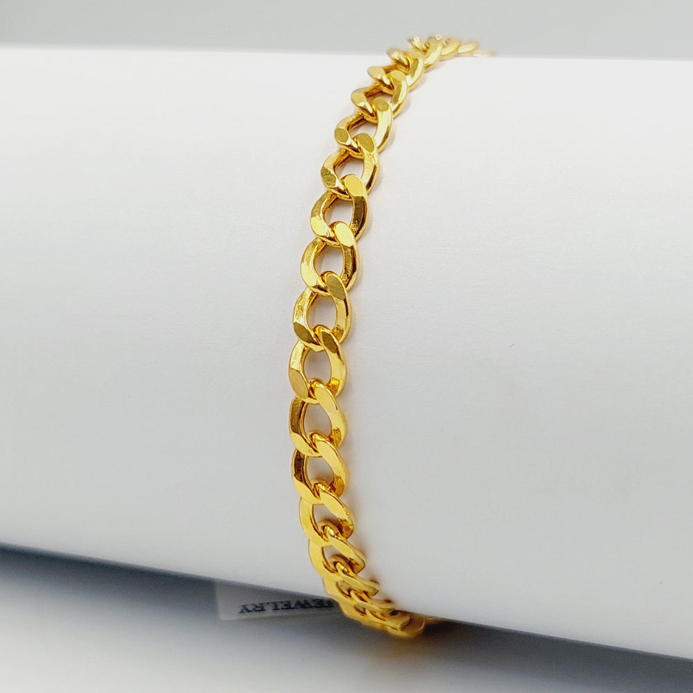 Cuban Links Bracelet  Made of 21K Yellow Gold by Saeed Jewelry-30911