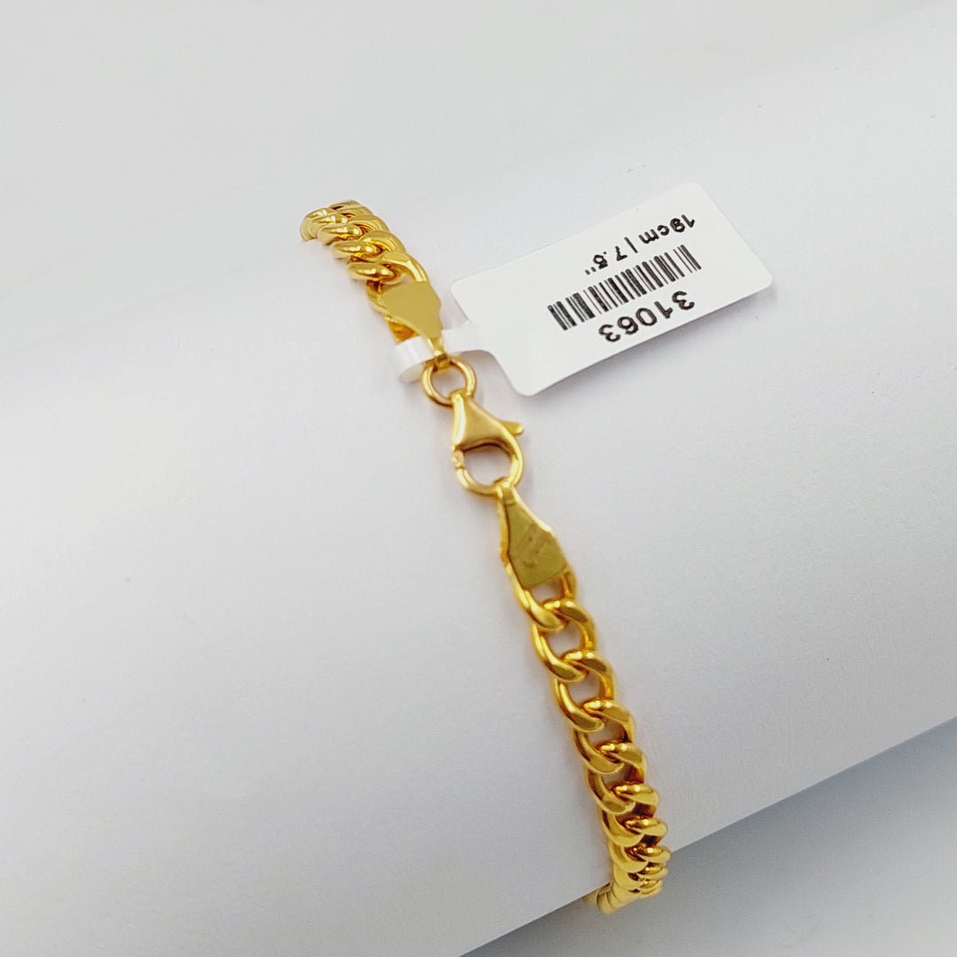 Cuban Links Bracelet  Made of 21K Yellow Gold by Saeed Jewelry-31063