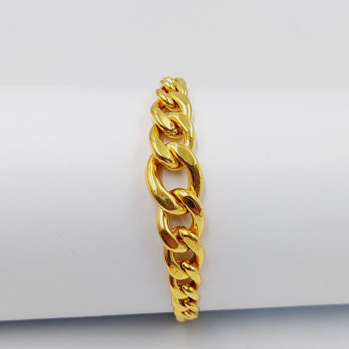 Cuban Links Bracelet  Made of 21K Yellow Gold by Saeed Jewelry-31063