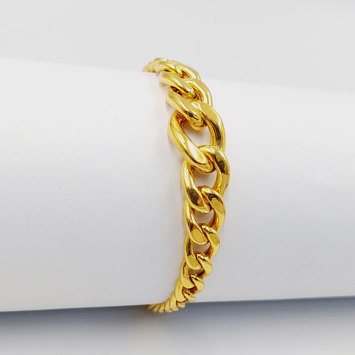 Cuban Links Bracelet  Made of 21K Yellow Gold by Saeed Jewelry-31063