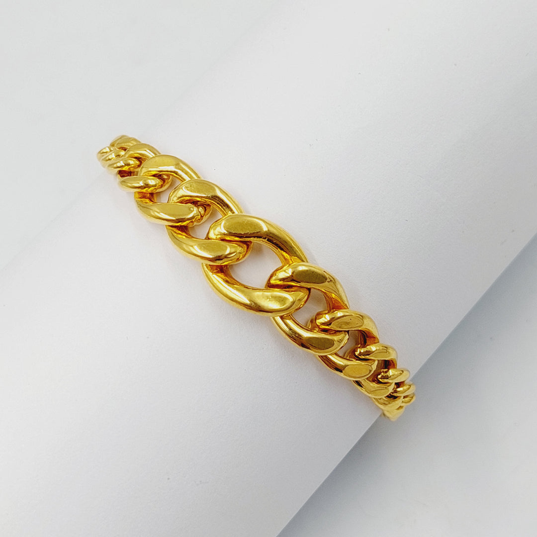 Cuban Links Bracelet  Made of 21K Yellow Gold by Saeed Jewelry-31063