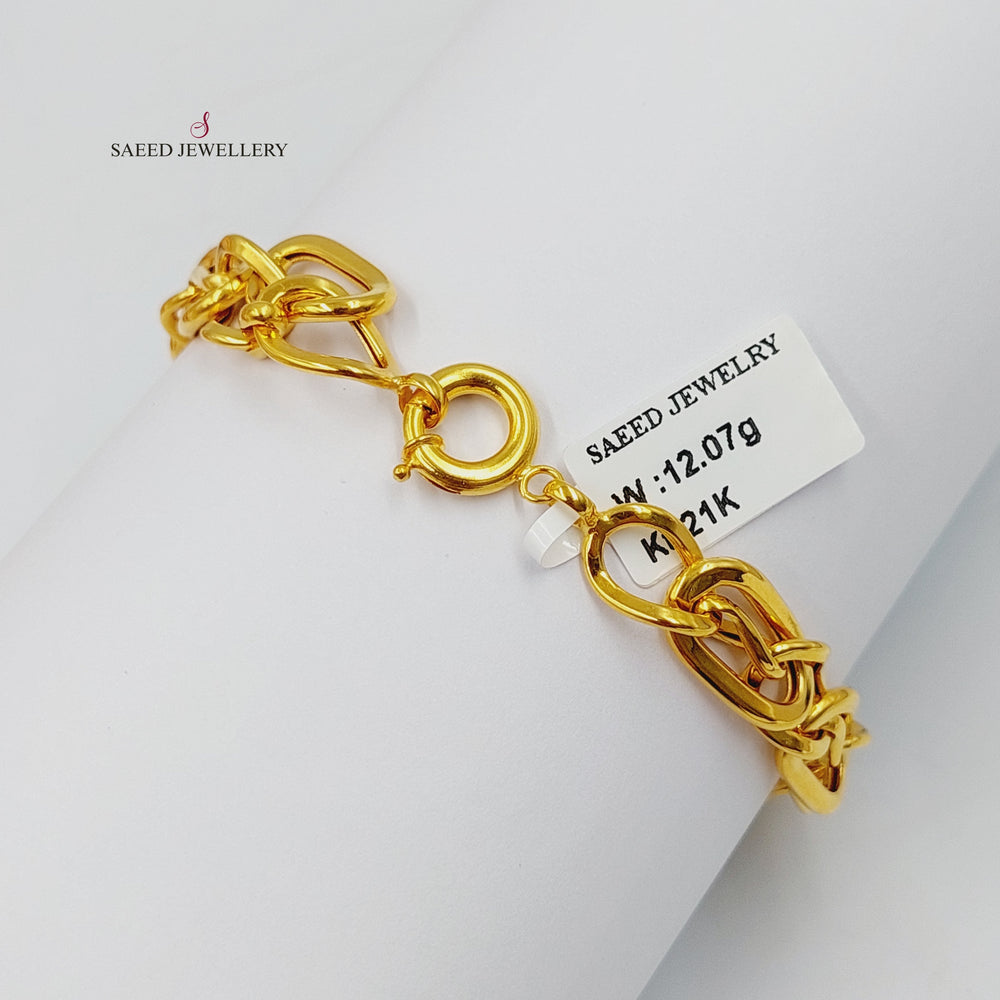 Cuban Links Bracelet  Made of 21K Yellow Gold by Saeed Jewelry-31092
