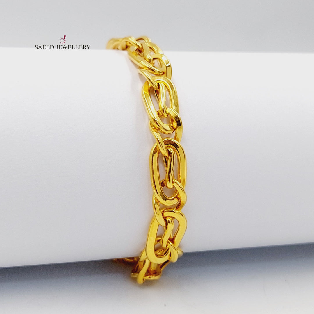 Cuban Links Bracelet  Made of 21K Yellow Gold by Saeed Jewelry-31092