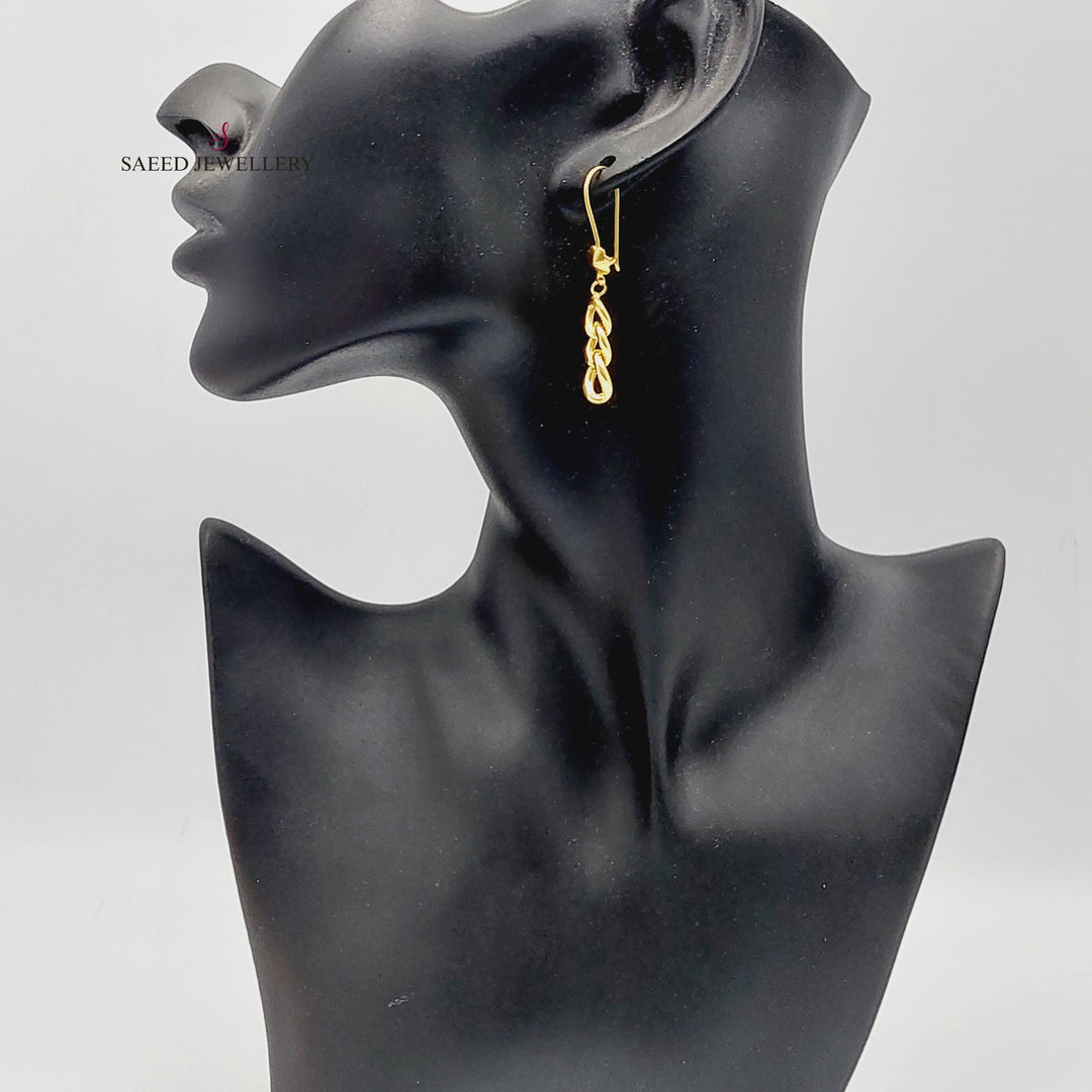 Cuban Links Earrings  Made of 21K Yellow Gold by Saeed Jewelry-30933