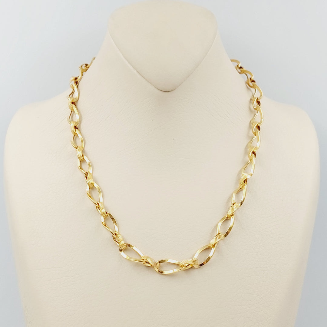 Cuban Links Necklace Made Of 21K Yellow Gold by Saeed Jewelry-28541