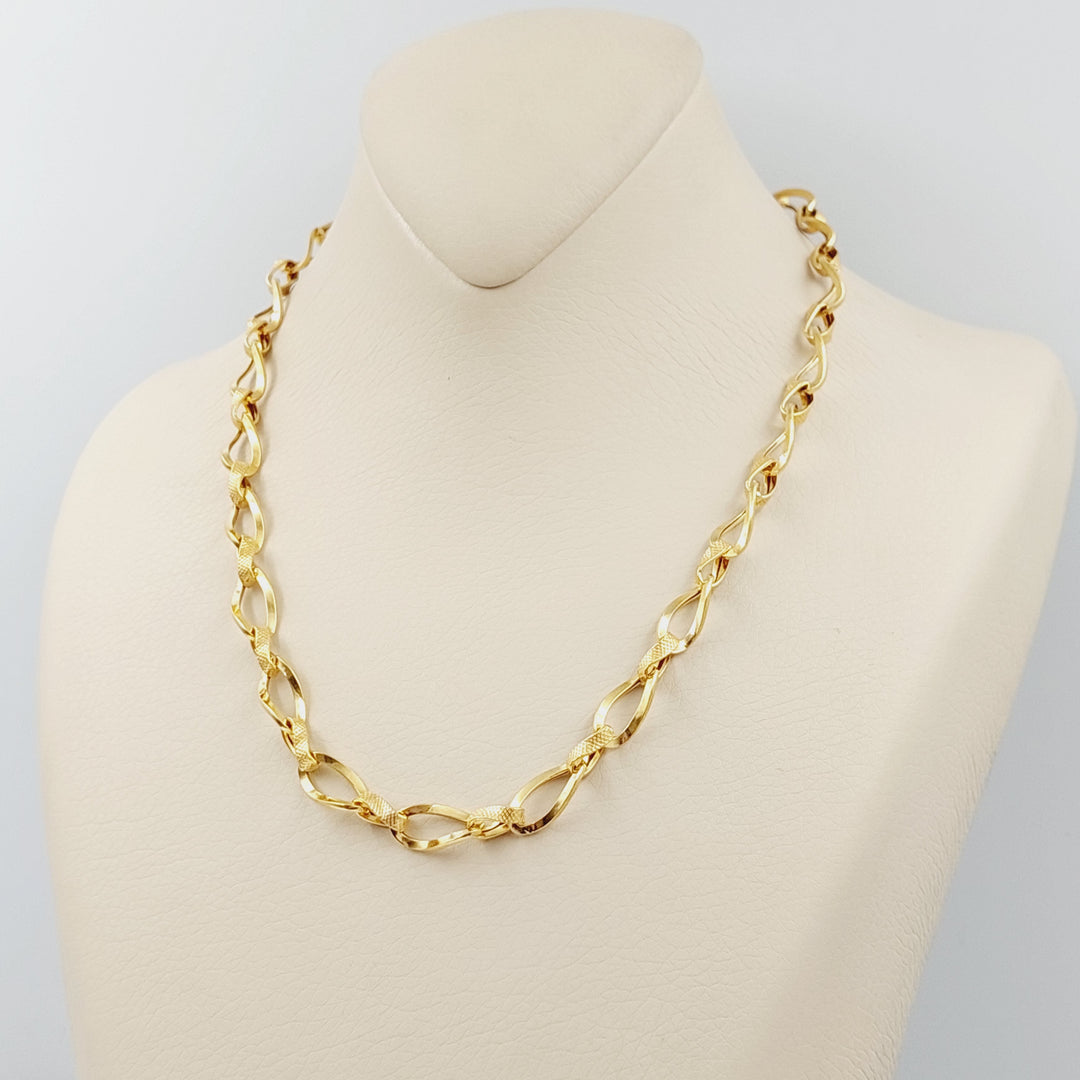 Cuban Links Necklace Made Of 21K Yellow Gold by Saeed Jewelry-28541