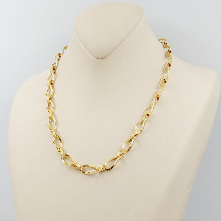 Cuban Links Necklace Made Of 21K Yellow Gold by Saeed Jewelry-28541