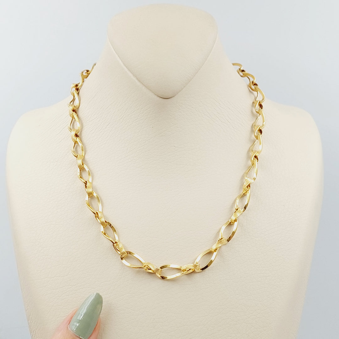 Cuban Links Necklace Made Of 21K Yellow Gold by Saeed Jewelry-28541