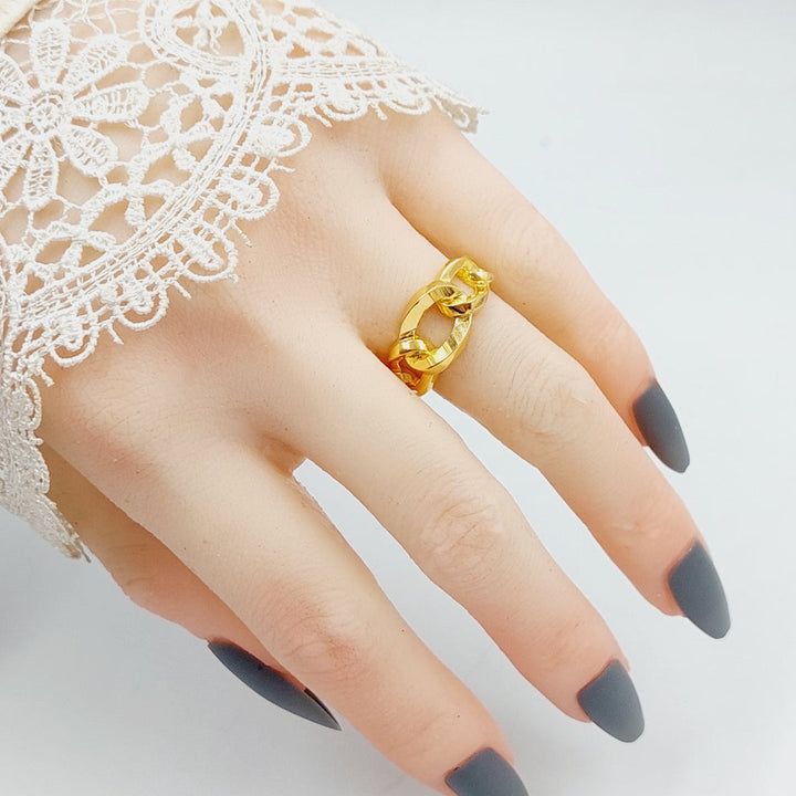 Cuban Links Ring  Made Of 21K Yellow Gold by Saeed Jewelry-29423