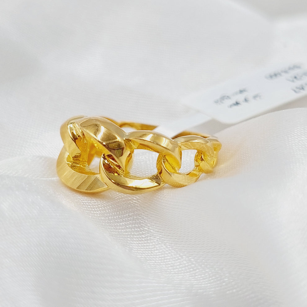 Cuban Links Ring  Made Of 21K Yellow Gold by Saeed Jewelry-29423
