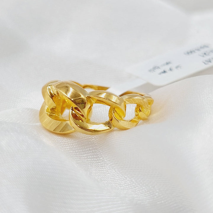 Cuban Links Ring  Made Of 21K Yellow Gold by Saeed Jewelry-29423