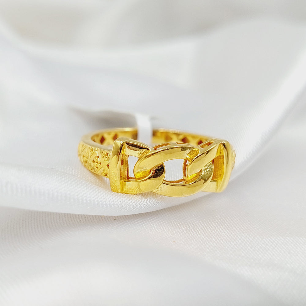Cuban Links Ring  Made of 21K Yellow Gold by Saeed Jewelry-31005