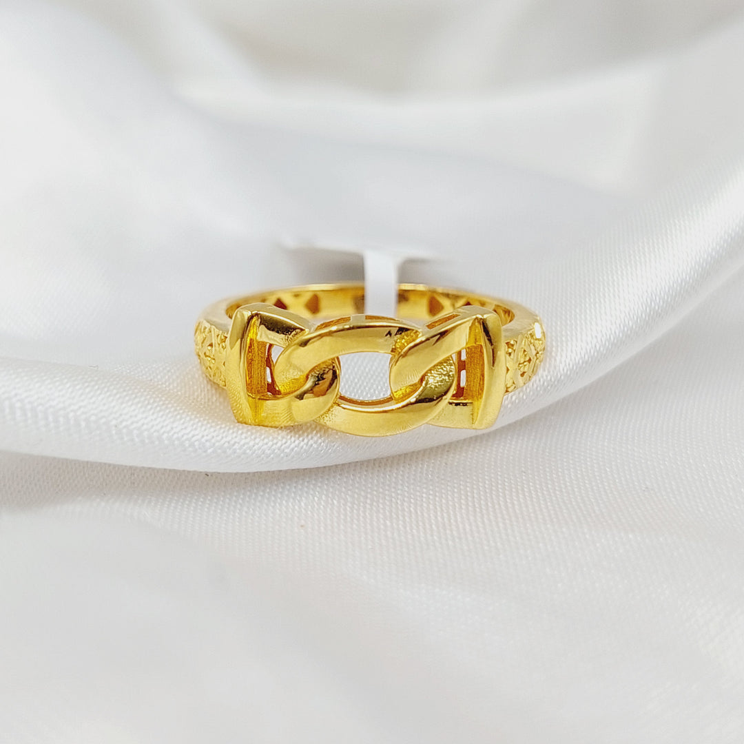 Cuban Links Ring  Made of 21K Yellow Gold by Saeed Jewelry-31005