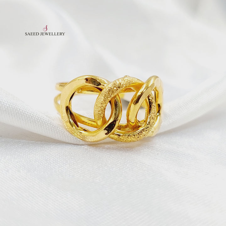 Cuban Links Ring  Made of 21K Yellow Gold by Saeed Jewelry-31053