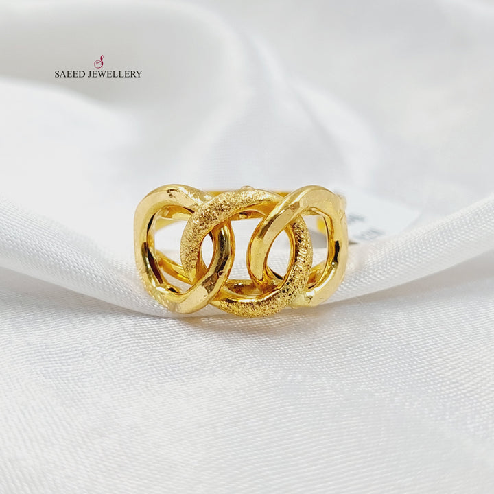 Cuban Links Ring  Made of 21K Yellow Gold by Saeed Jewelry-31053