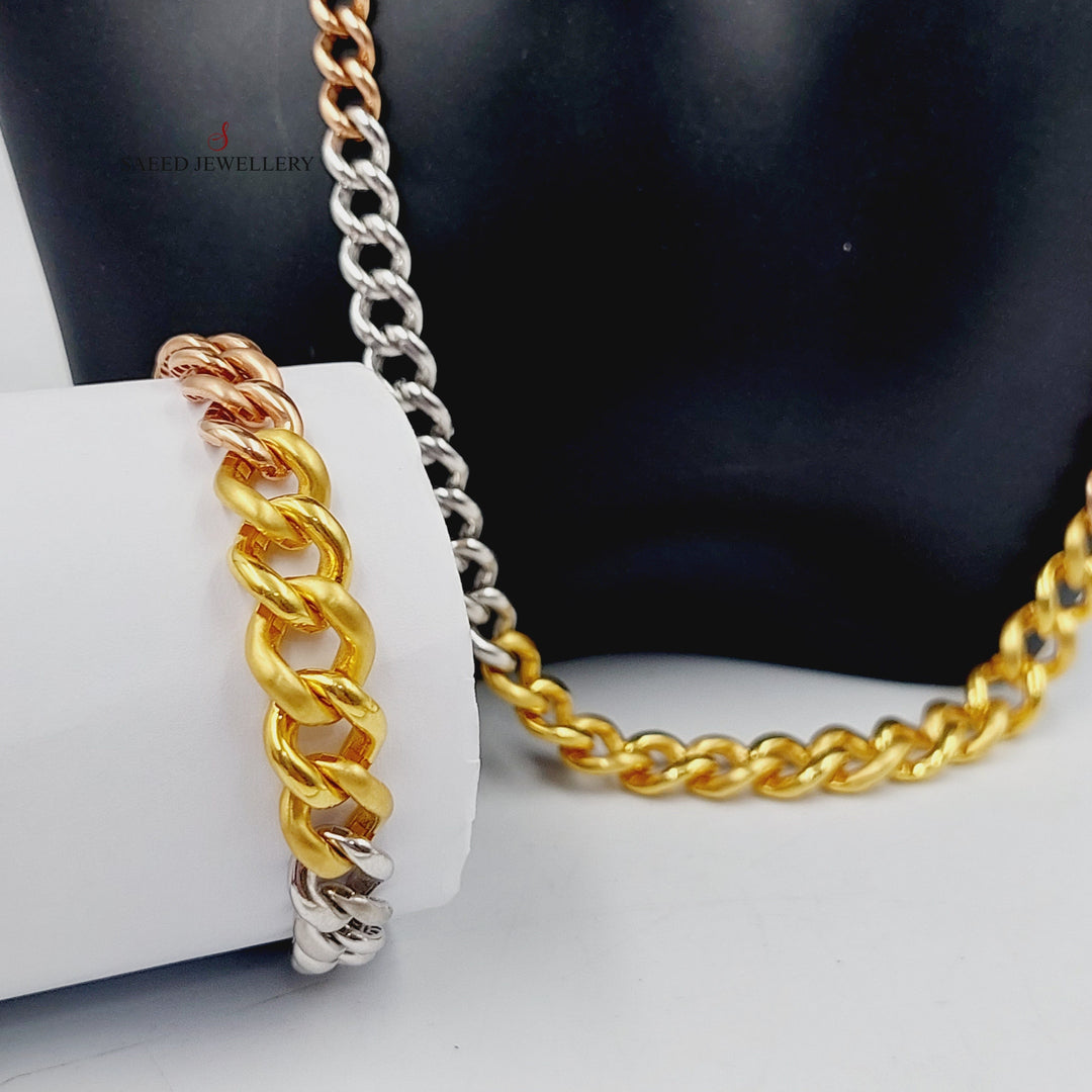 Cuban Links Set  Made Of 21K Colored Gold by Saeed Jewelry-29011