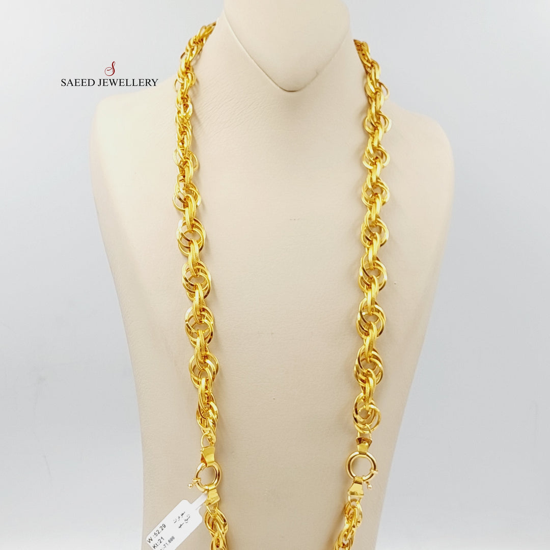 Cuban Links Set  Made Of 21K Yellow Gold by Saeed Jewelry-29015