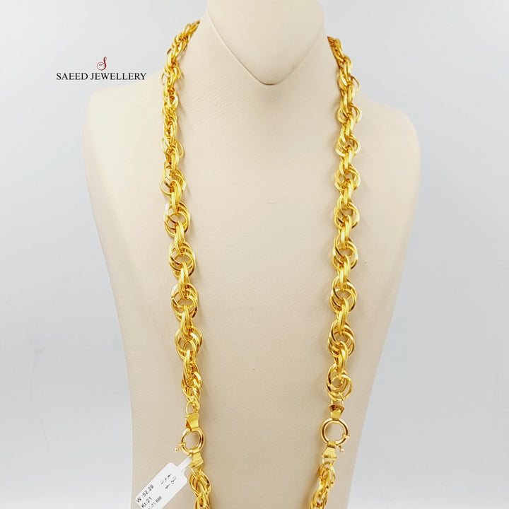 Cuban Links Set  Made Of 21K Yellow Gold by Saeed Jewelry-29015