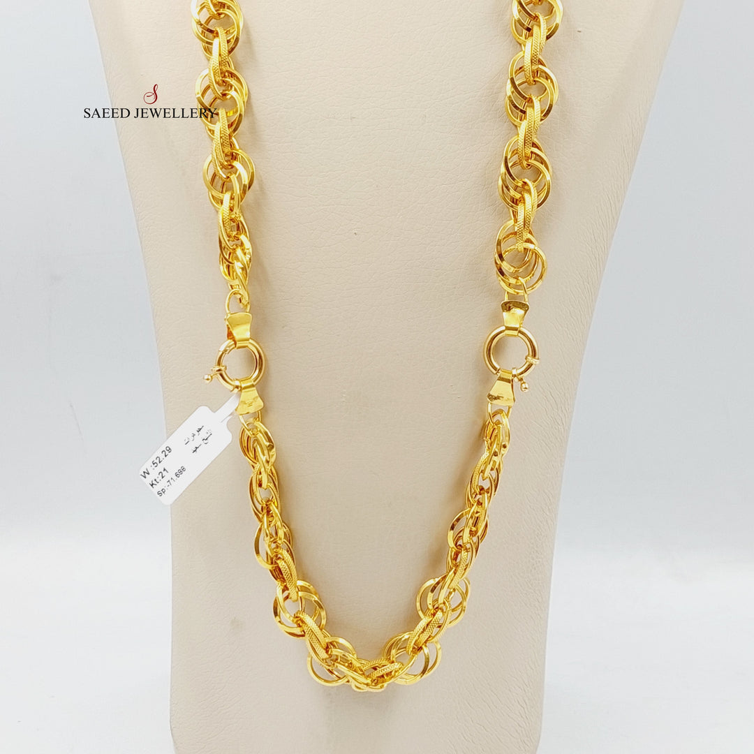 Cuban Links Set  Made Of 21K Yellow Gold by Saeed Jewelry-29015