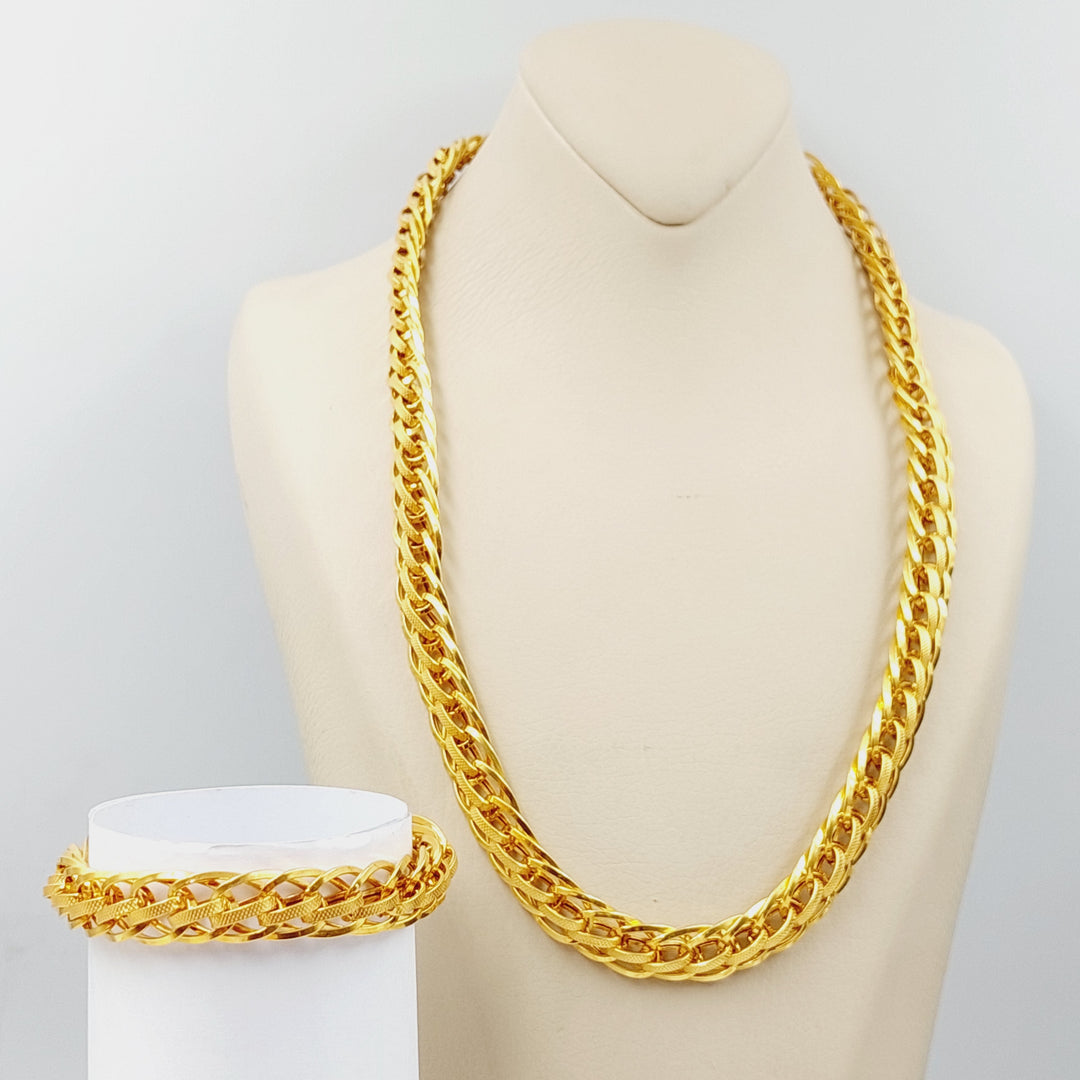 Cuban Links Set  Made Of 21K Yellow Gold by Saeed Jewelry-29016
