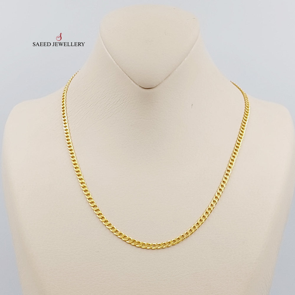 Curb Chain 45cm Made Of 18K Yellow Gold by Saeed Jewelry-19962