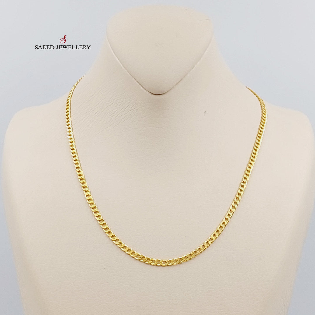 Curb Chain 45cm Made Of 18K Yellow Gold by Saeed Jewelry-19962