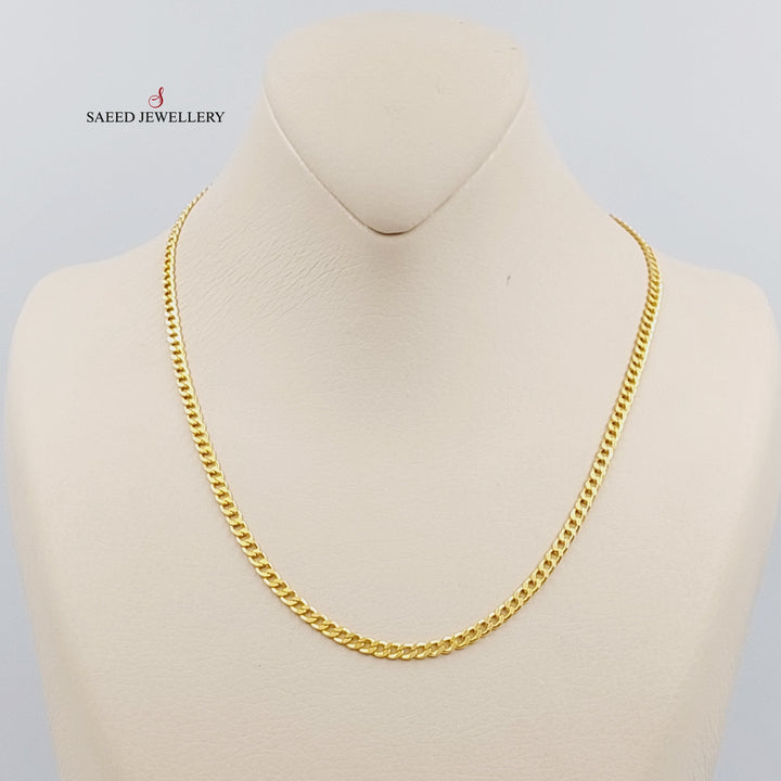 Curb Chain 45cm Made Of 18K Yellow Gold by Saeed Jewelry-19962