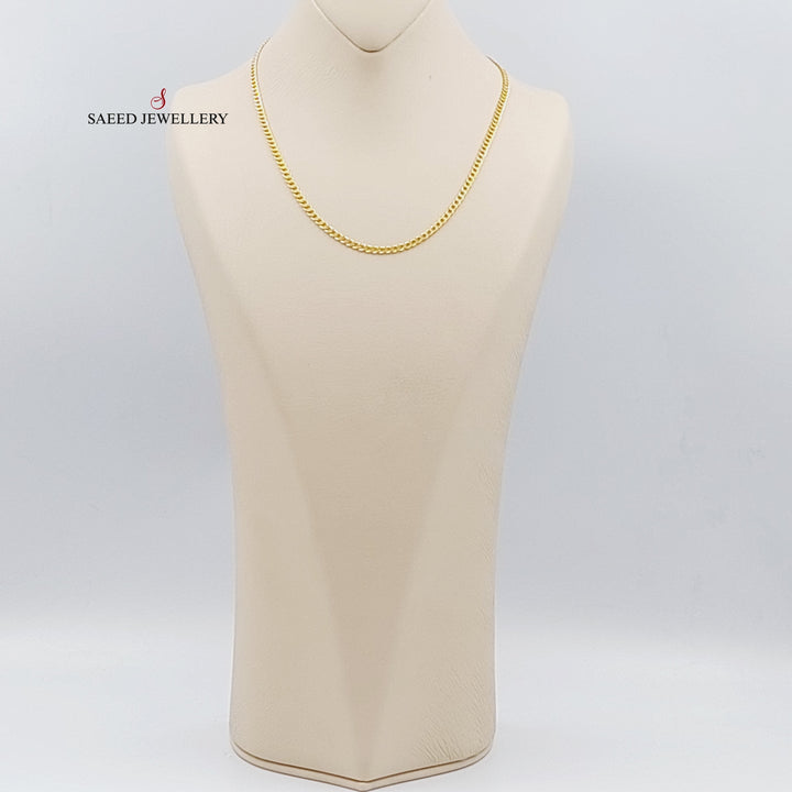 Curb Chain 45cm Made Of 18K Yellow Gold by Saeed Jewelry-19962