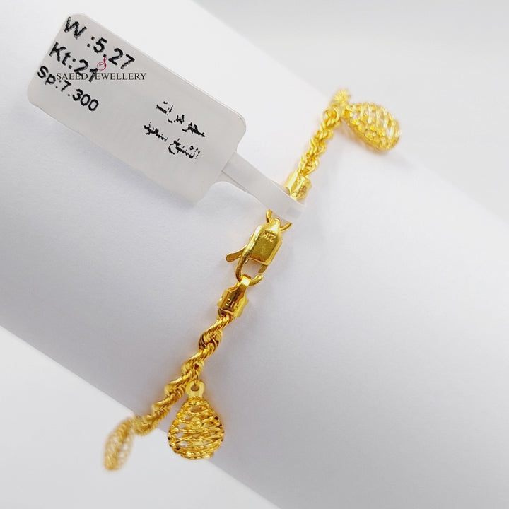 Dandash Bracelet  Made Of 21K Yellow Gold by Saeed Jewelry-30403