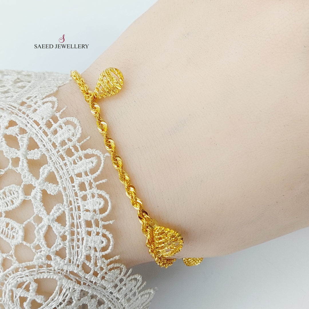 Dandash Bracelet  Made Of 21K Yellow Gold by Saeed Jewelry-30403