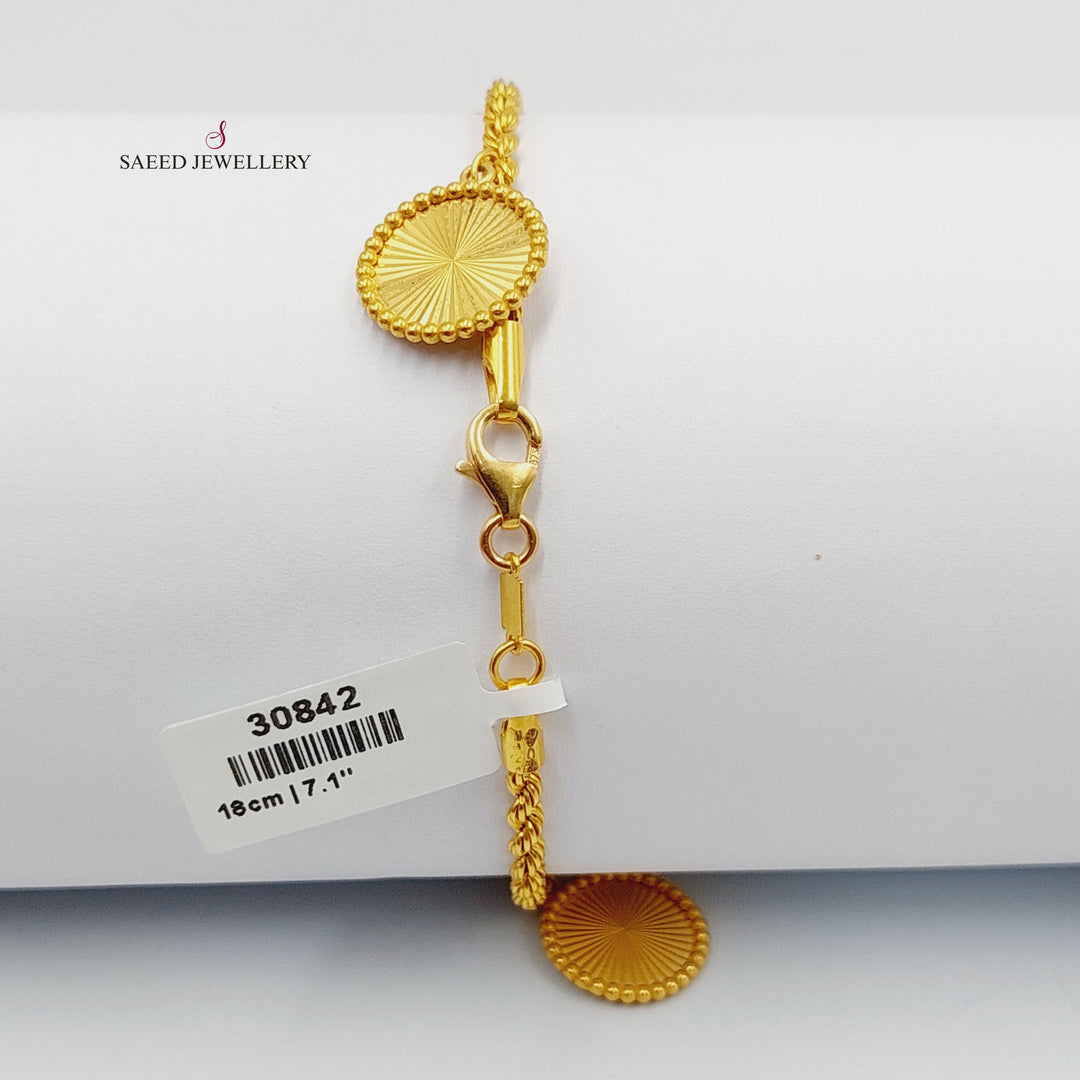 Dandash Bracelet  Made of 21K Yellow Gold by Saeed Jewelry-30842