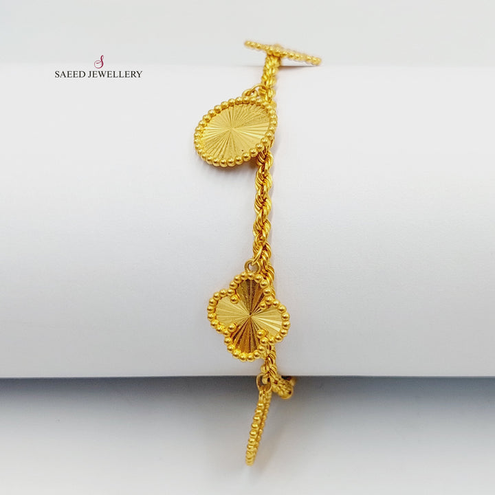 Dandash Bracelet  Made of 21K Yellow Gold by Saeed Jewelry-30842