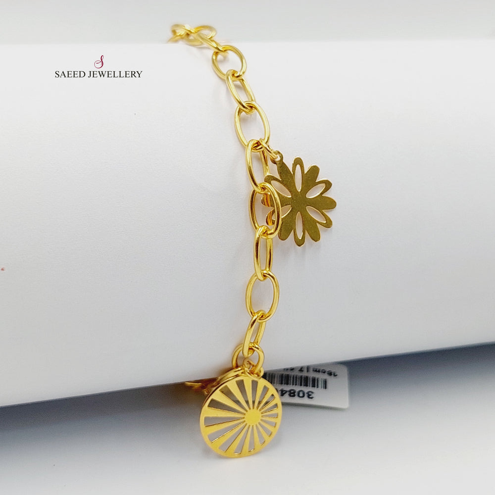 Dandash Bracelet  Made of 21K Yellow Gold by Saeed Jewelry-30846