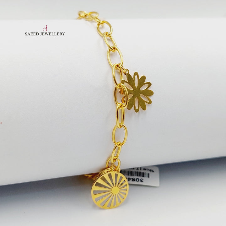 Dandash Bracelet  Made of 21K Yellow Gold by Saeed Jewelry-30846