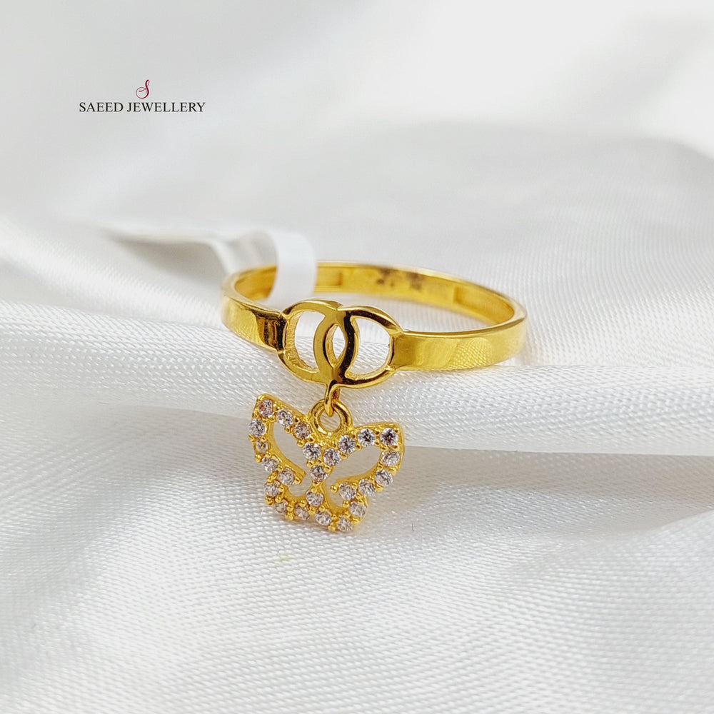 Dandash Butterfly Ring  Made Of 21K Yellow Gold by Saeed Jewelry-30428