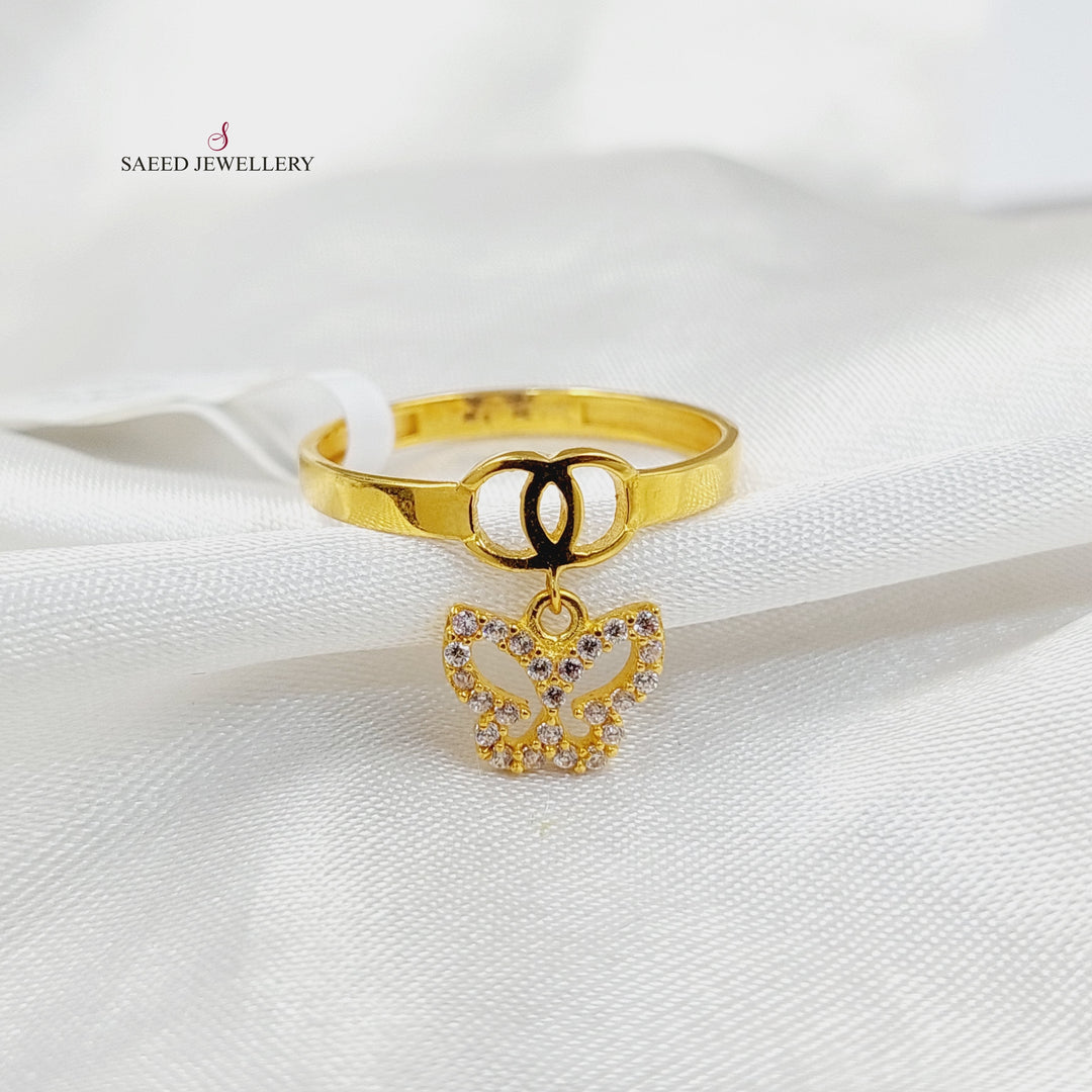 Dandash Butterfly Ring  Made Of 21K Yellow Gold by Saeed Jewelry-30428