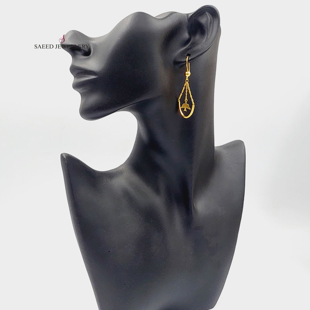 Dandash Earrings  Made Of 21K Yellow Gold by Saeed Jewelry-30416