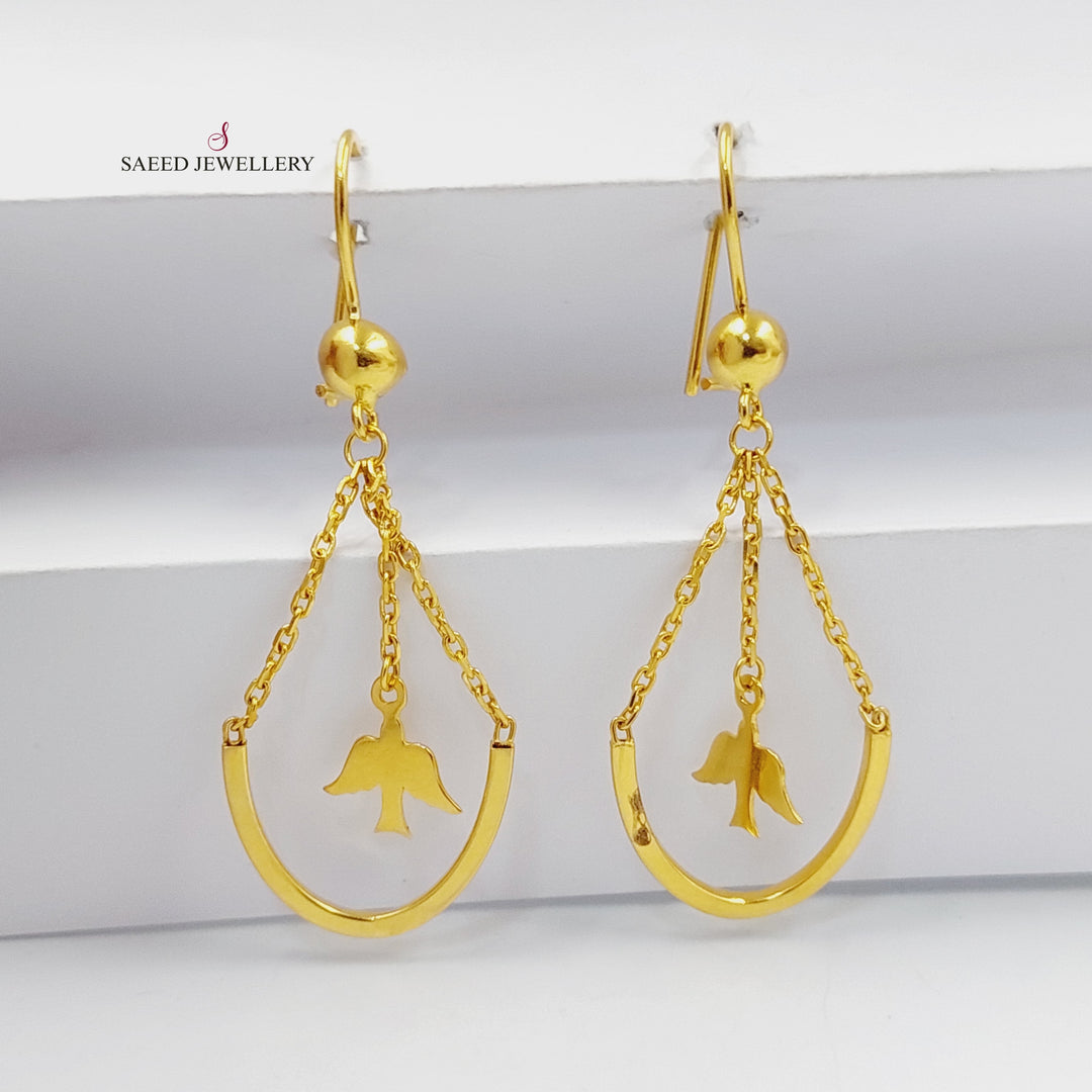 Dandash Earrings  Made Of 21K Yellow Gold by Saeed Jewelry-30416