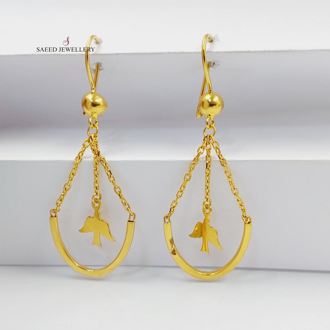 Dandash Earrings  Made Of 21K Yellow Gold by Saeed Jewelry-30416