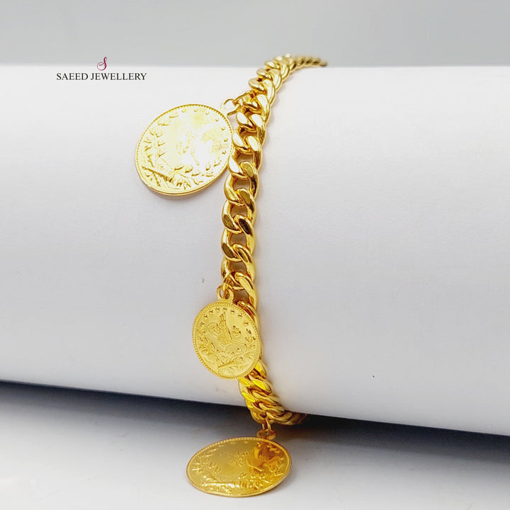   Dandash Set  Made Of 21K Yellow Gold  <br>Bracelet Length: <strong> 19cm </strong> by Saeed Jewelry-29373